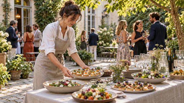 Formules personnalisées de traiteur à Paris pour cocktails et dinatoires
